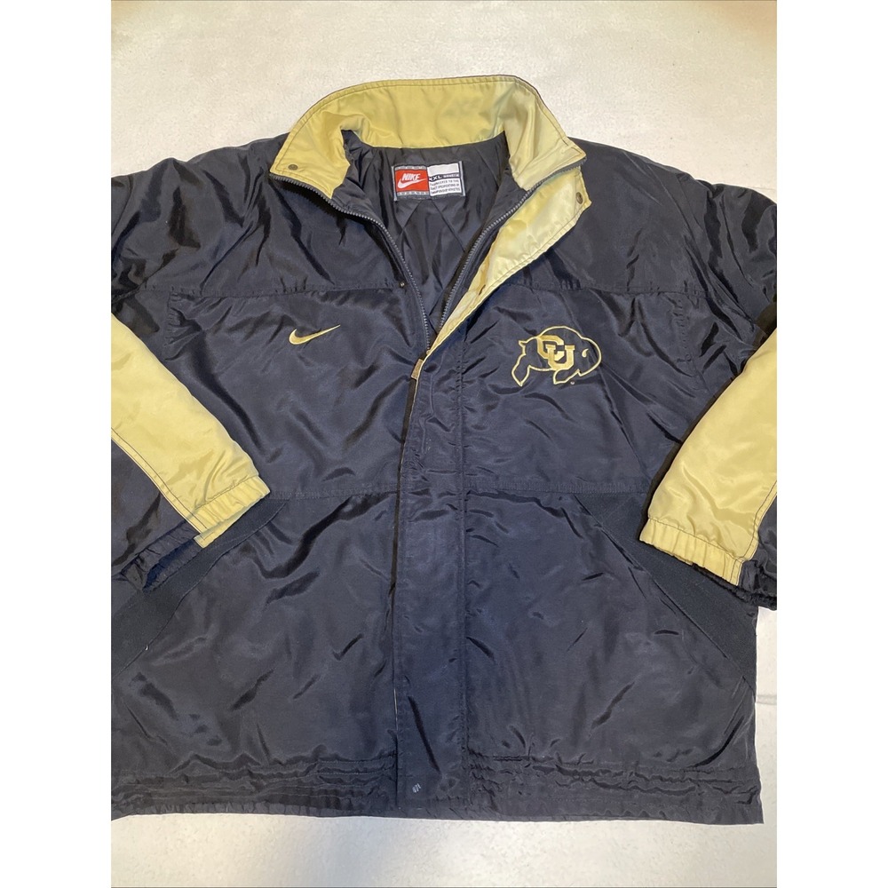 Vintage Nike Colorado Buffaloes Coat Black NCAA CU Buffs College Men's Size‎ 2XL